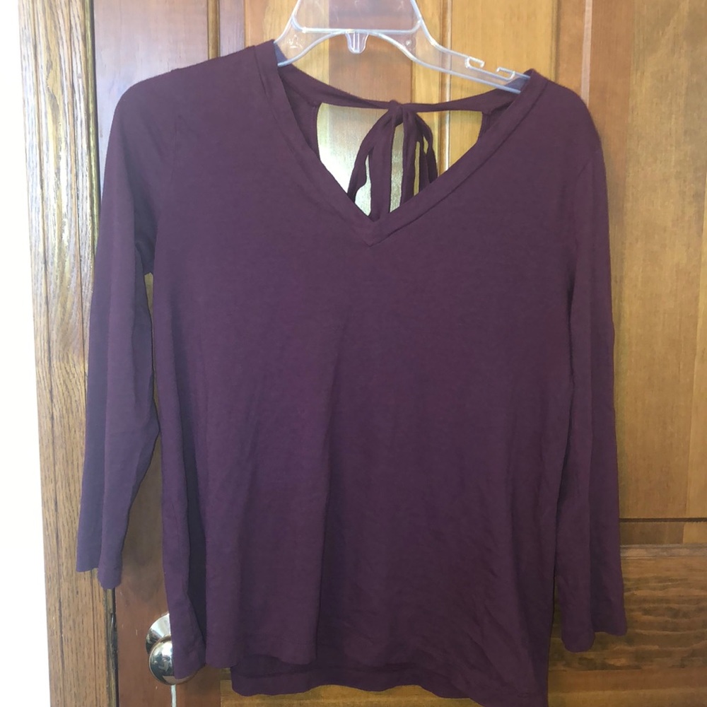 Loft long sleeve tee with tie in back